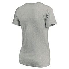 Atlanta Falcons Women's Primary Logo V-Neck T-Shirt Heather Gray | NFL