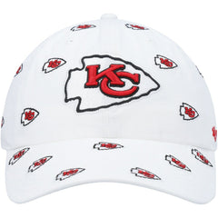 Kansas City Chiefs '47 Women's Confetti Clean Up Adjustable Hat White | 47 brand