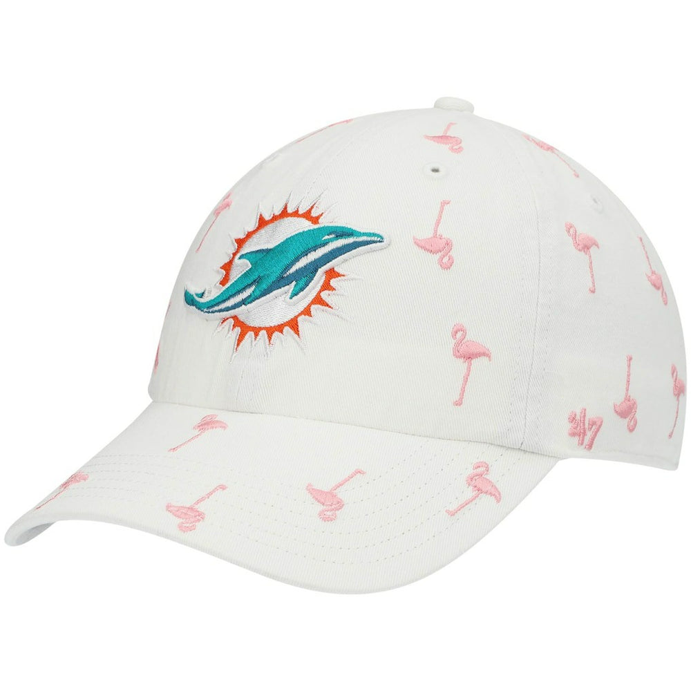 Miami Dolphins '47 Women's Confetti Clean Up Adjustable Hat White | 47 brand