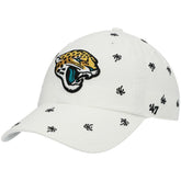 Jacksonville Jaguars '47 Women's Confetti Clean Up Adjustable Hat White | 47 brand