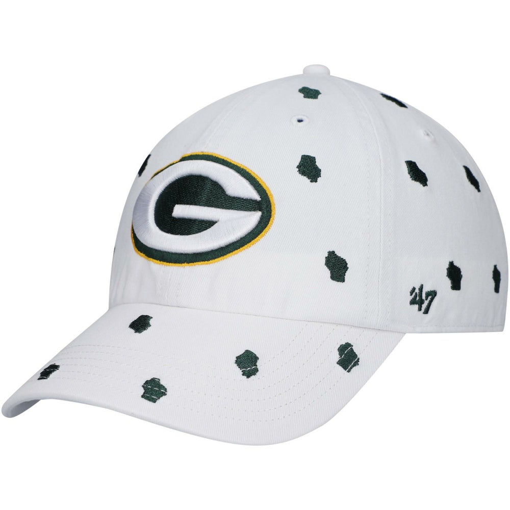 Green Bay Packers '47 Women's Confetti Clean Up Adjustable Hat White | 47 brand