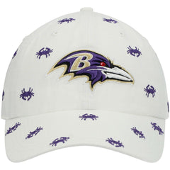 Baltimore Ravens '47 Women's Confetti Clean Up Adjustable Hat White | 47 brand
