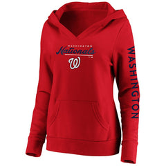 Washington Nationals Fanatics Women's Core High Class Crossover Pullover Hoodie - MLB