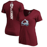 Nathan MacKinnon Colorado Avalanche Women's Playmaker V-Neck T-Shirt - Garnet - NHL