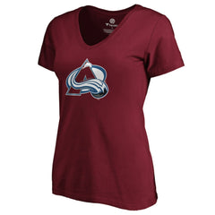 Nathan MacKinnon Colorado Avalanche Women's Playmaker V-Neck T-Shirt - Garnet - NHL