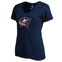 Zach Werenski Columbus Blue Jackets Women's Playmaker V-Neck T-Shirt - Navy - NHL