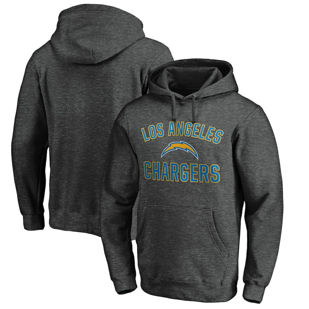 Los Angeles Chargers Victory Arch Pullover Hoodie Heather Gray | NFL