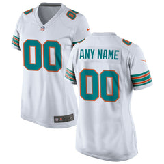 Miami Dolphins Women's Alternate Custom Game Jersey White | Nike for Sale