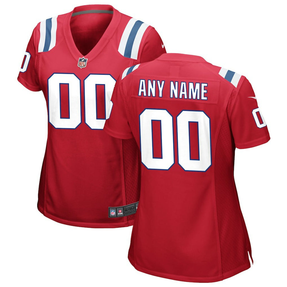 New England Patriots Women's Alternate Custom Jersey Red | Nike for Sale