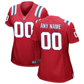 New England Patriots Women's Alternate Custom Jersey Red | Nike for Sale