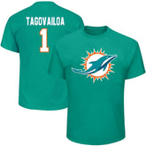 Tua Tagovailoa Miami Dolphins Big & Tall Player Name & Number T-Shirt Aqua | Fanatics