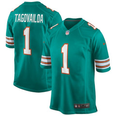 Tua Tagovailoa Miami Dolphins Alternate Game Jersey Aqua | Nike for Sale