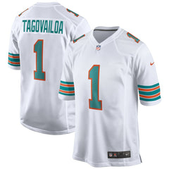 Tua Tagovailoa Miami Dolphins 2nd Alternate Game Jersey White | Nike for Sale