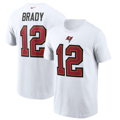 Tom Brady Tampa Bay Buccaneers Name & Number T-Shirt White | Nike for Sale
