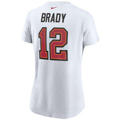 Tom Brady Tampa Bay Buccaneers Women's Name & Number T-Shirt White | Nike for Sale