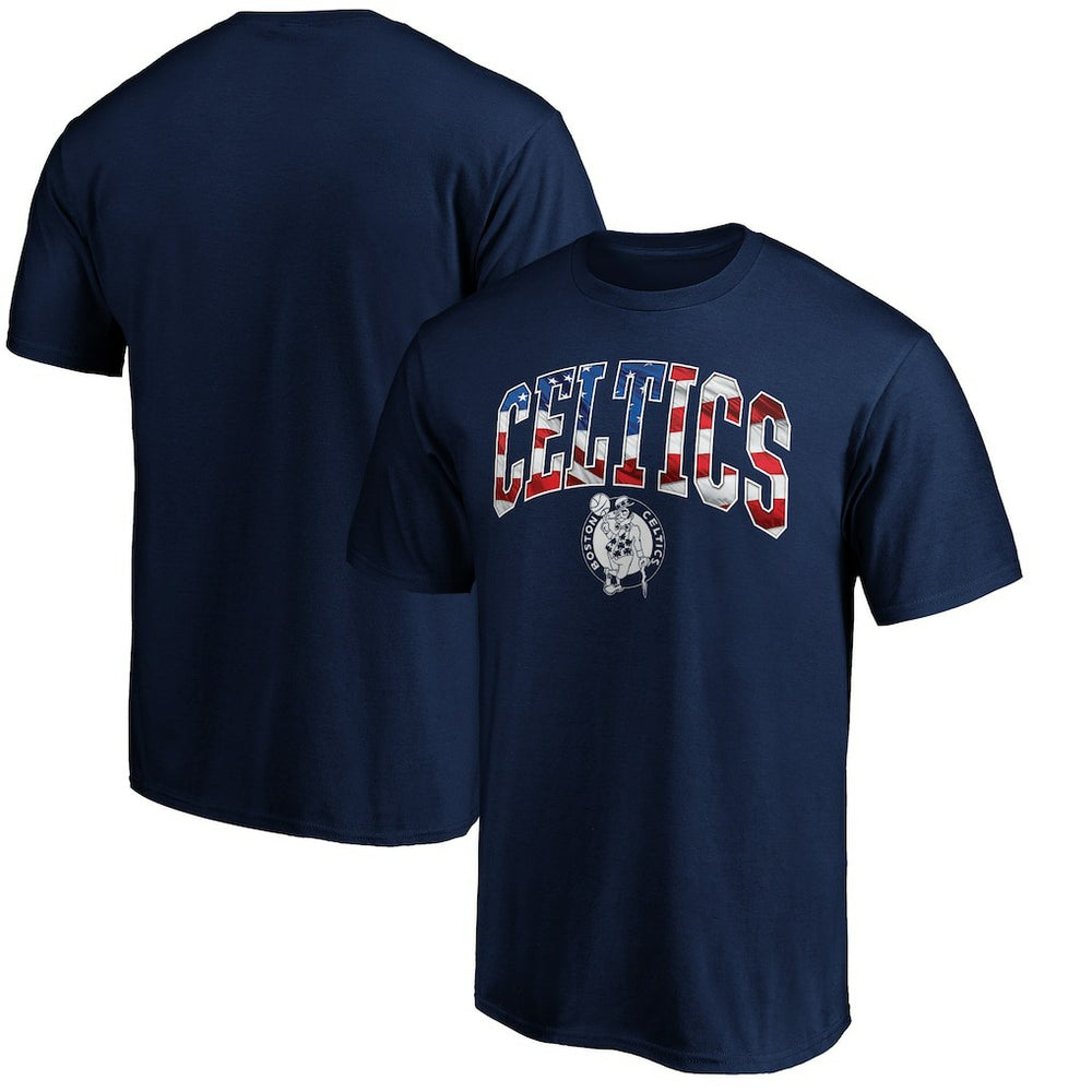 Boston Celtics Banner Wave T-Shirt Navy - NBA