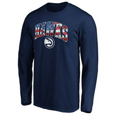 Atlanta Hawks Banner Wave Long Sleeve T-Shirt Navy - NBA
