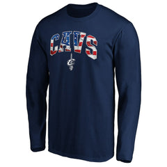 Cleveland Cavaliers Banner Wave Long Sleeve T-Shirt Navy - NBA
