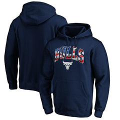 Chicago Bulls Banner Wave Pullover Hoodie Navy - NBA