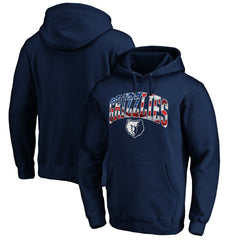 Memphis Grizzlies Banner Wave Pullover Hoodie Navy - NBA