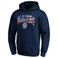 Portland Trail Blazers Banner Wave Pullover Hoodie Navy - NBA
