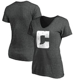 Indianapolis Colts Women's Secondary Logo V-Neck T-Shirt Heather Gray | NFL