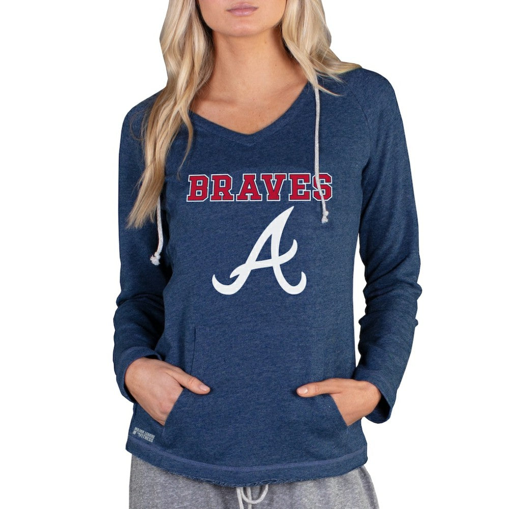 Atlanta Braves Concepts Sport Women's Mainstream Terry Long Sleeve Hoodie Top - MLB