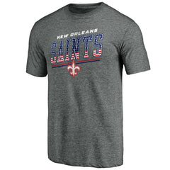 New Orleans Saints Team Freedom Tri-Blend T-Shirt Gray | NFL