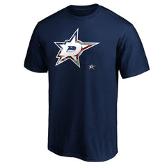 Dallas Stars Banner Wave Logo T-Shirt - Navy - NHL