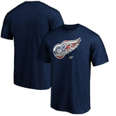 Detroit Red Wings Banner Wave Logo T-Shirt - Navy - NHL