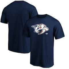 Nashville Predators Banner Wave Logo T-Shirt - Navy - NHL