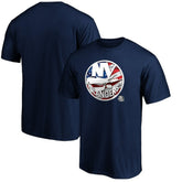 New York Islanders Banner Wave Logo T-Shirt - Navy - NHL