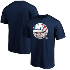 New York Islanders Banner Wave Logo T-Shirt - Navy - NHL