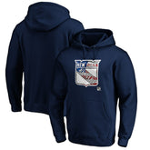 New York Rangers Banner Wave Logo Pullover Hoodie - Navy - NHL