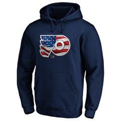 Philadelphia Flyers Banner Wave Logo Pullover Hoodie - Navy - NHL