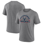 Milwaukee Bucks Team Freedom Tri-Blend T-Shirt Gray - NBA