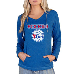 Philadelphia 76ers Concepts Sport Women's Mainstream Terry Hooded Top Royal - NBA
