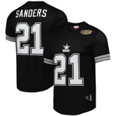 Deion Sanders Dallas Cowboys Retired Player Name & Number Mesh Top Black | Mitchell & Ness