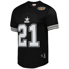 Deion Sanders Dallas Cowboys Retired Player Name & Number Mesh Top Black | Mitchell & Ness