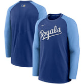 Kansas City Royals Nike Authentic Collection Pregame Performance Raglan Pullover Sweatshirt - MLB