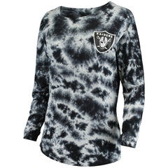 Las Vegas Raiders New Era Women's Tie-Dye Long Sleeve T-Shirt Black | NFL