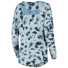 Tennessee Titans New Era Women's Tie-Dye Long Sleeve T-Shirt Navy | NFL