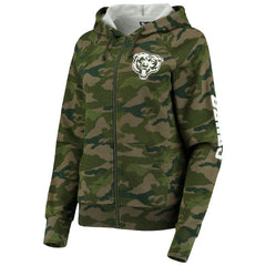 Chicago Bears New Era Women's Raglan Full-Zip Hoodie Camo | NFL