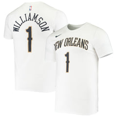 Zion Williamson New Orleans Pelicans Name & Number Performance T-Shirt White - NBA
