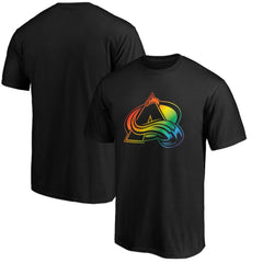Colorado Avalanche Team Pride Logo T-Shirt - Black - NHL