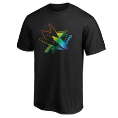 San Jose Sharks Team Pride Logo T-Shirt - Black - NHL