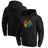 Chicago Blackhawks Team Pride Logo Pullover Hoodie - Black - NHL