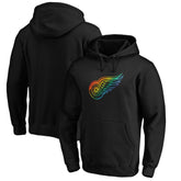 Detroit Red Wings Team Pride Logo Pullover Hoodie - Black - NHL