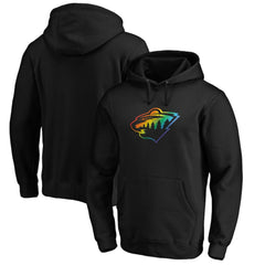 Minnesota Wild Team Pride Logo Pullover Hoodie - Black - NHL