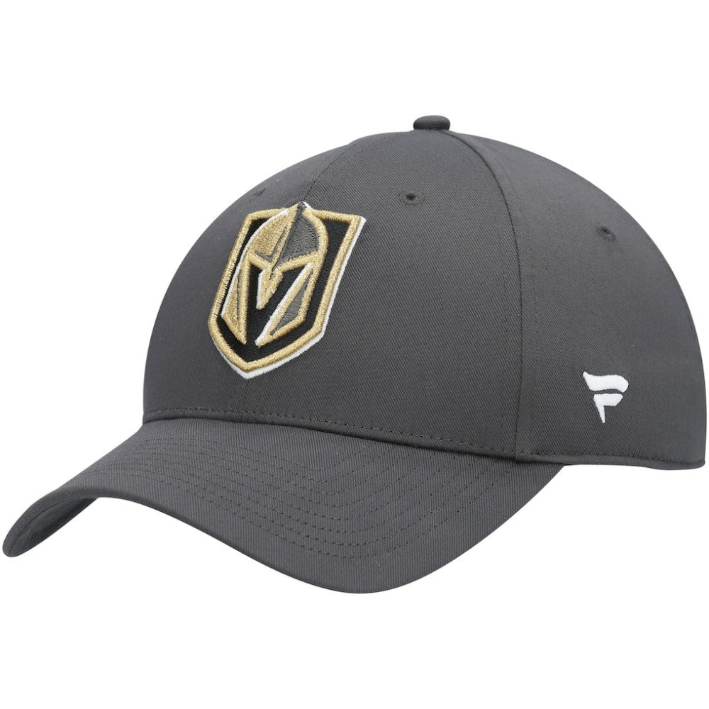 Vegas Golden Knights Fanatics Logo Core Adjustable Hat - Charcoal - NHL